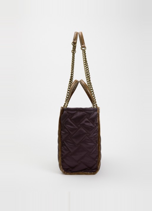 Kurt Geiger Hoxton shopper met quilt patroon  - detail 4 bordeauxrood