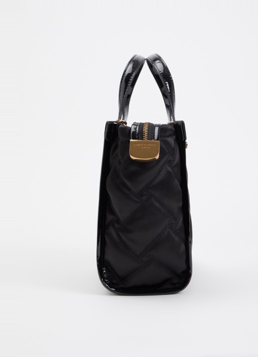 Kurt Geiger Hoxton Small handtas met quilt patroon - detail 4 zwart