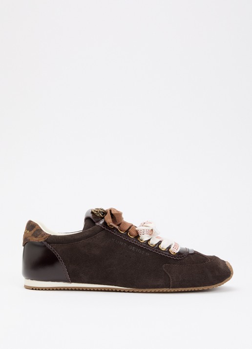 Kurt Geiger Islington sneaker van suède met details van leer