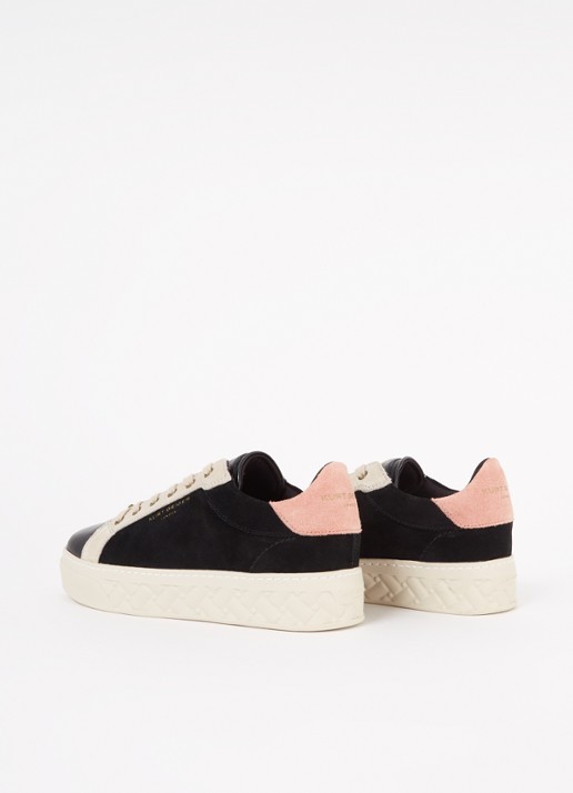 Kurt Geiger Kensington Cupsole sneaker van leer - achterkant 2 zwart
