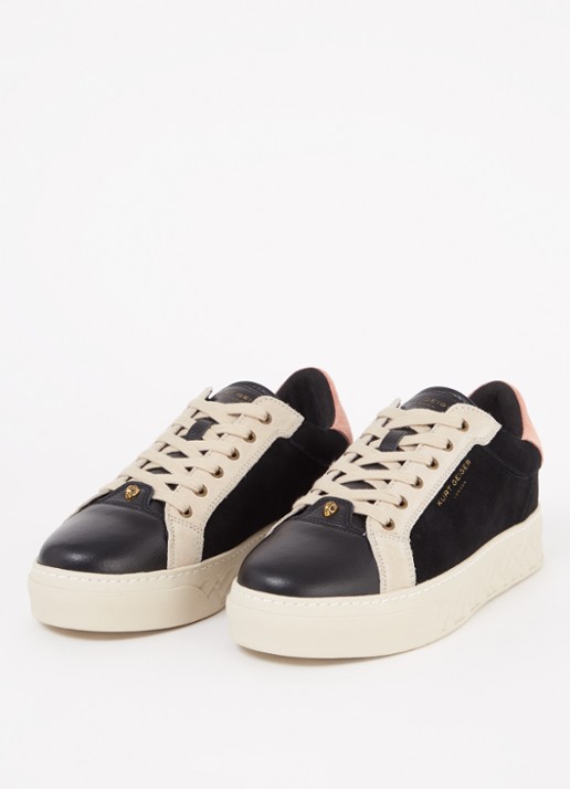 Kurt Geiger Kensington Cupsole sneaker van leer - detail 3 zwart