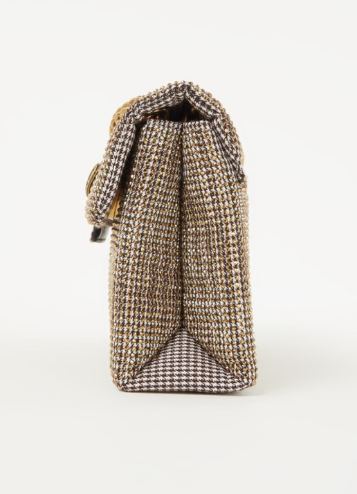 Kurt Geiger Kensington Mini schoudertas met strass - detail 2 beige