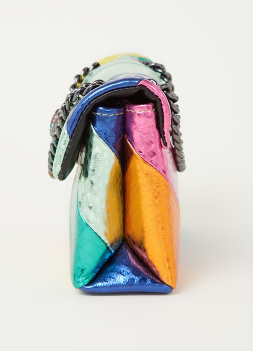 Kurt Geiger Kensington Mini X schoudertas van leer met metallic finish - detail 2 multicolor