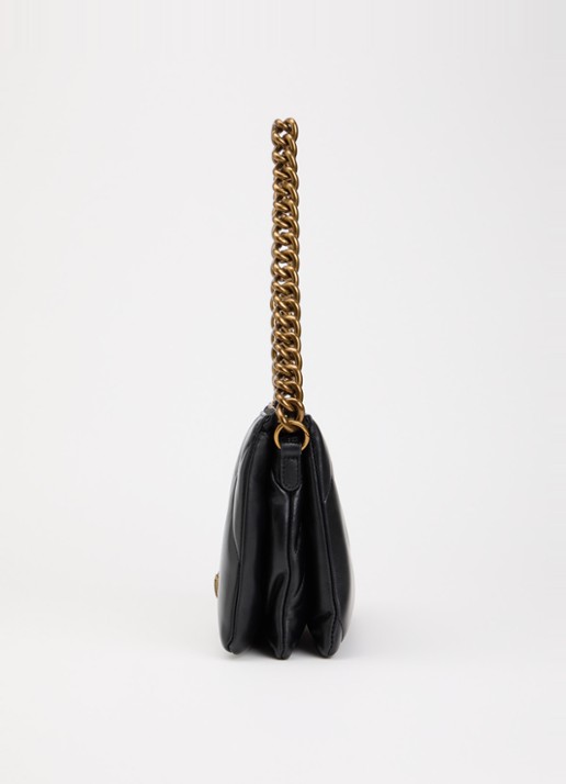 Kurt Geiger Kensington schoudertas van leer met quilt patroon - detail 3 zwart