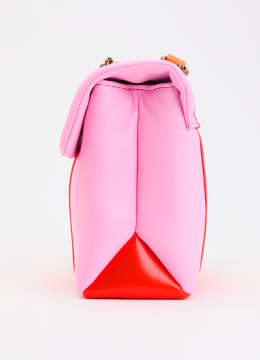 Kurt Geiger Kensington schoudertas van leer met suéde details  - detail 3 roze