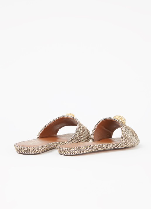 Kurt Geiger Kensington slipper met strass - detail 3 beige