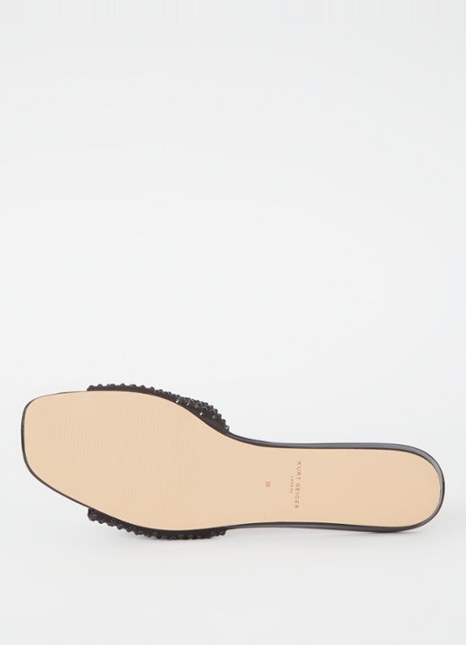 Kurt Geiger Kensington slipper met studs - detail 4 zwart