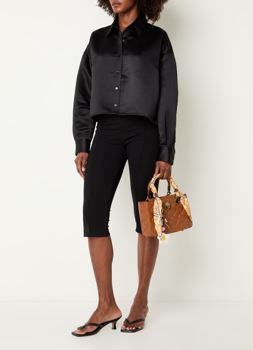 Kurt Geiger Kensington Square handtas met afneembare schouderriem - voorkant 6 roestbruin