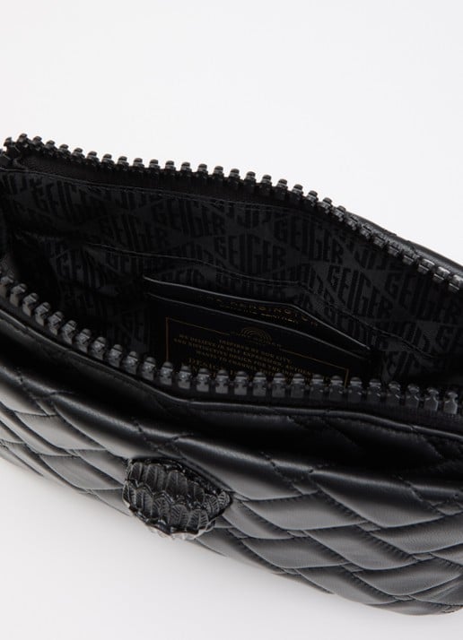 Kurt Geiger Kensington Xbody schoudertas van leer - detail 3 zwart