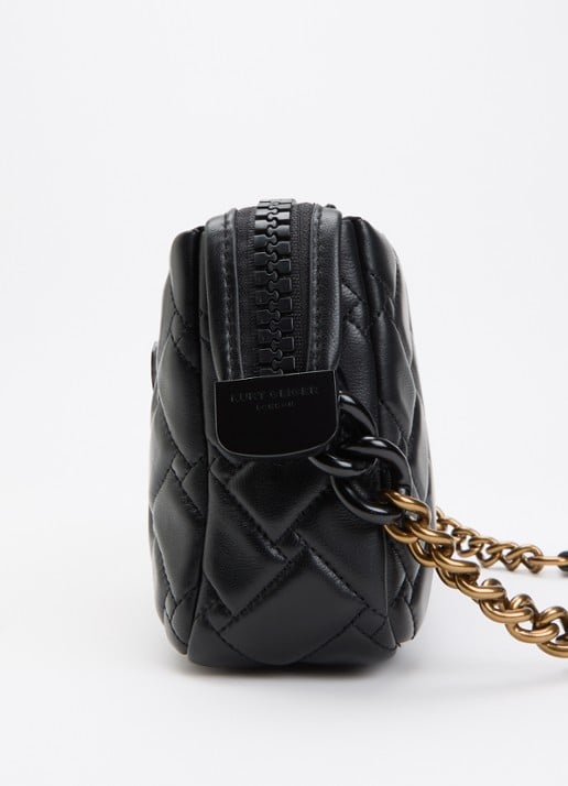 Kurt Geiger Kensington Xbody schoudertas van leer - detail 4 zwart