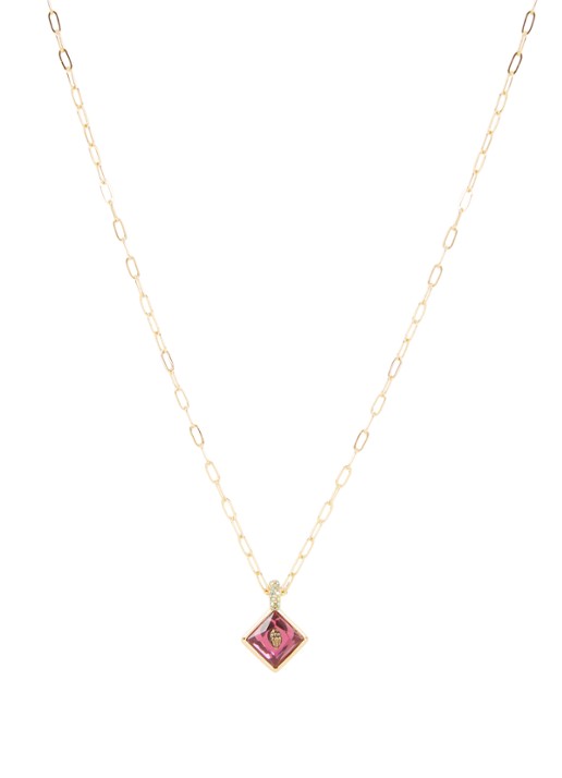 Kurt Geiger Ketting met hanger - voorkant 3 roze