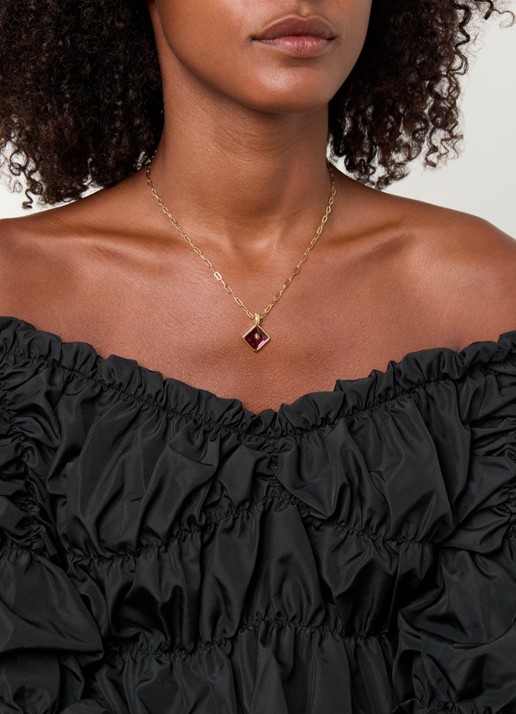 Kurt Geiger Ketting met hanger - voorkant 4 roze