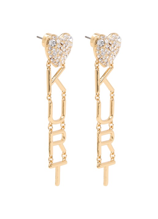 Kurt Geiger Kurt Heart Linear oorstekers met kristal