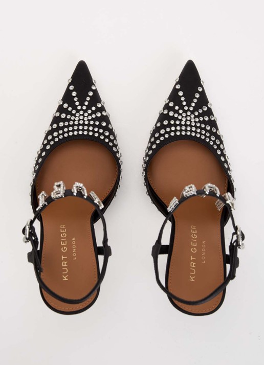 Kurt Geiger Kurt sandalette met strass - detail 3 zwart