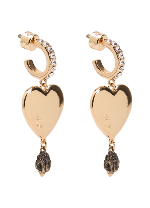 Kurt Geiger Large Heart Huggies oorstekers met kristal