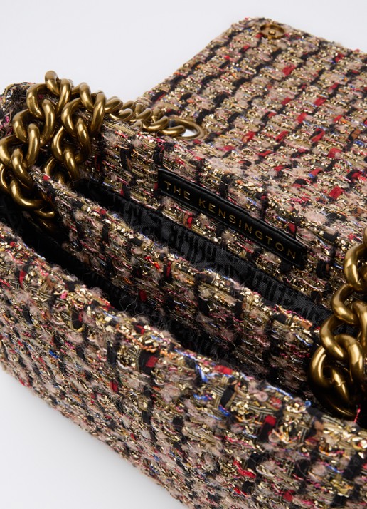 Kurt Geiger Large Kensington schoudertas met tweed-look - detail 4 goud