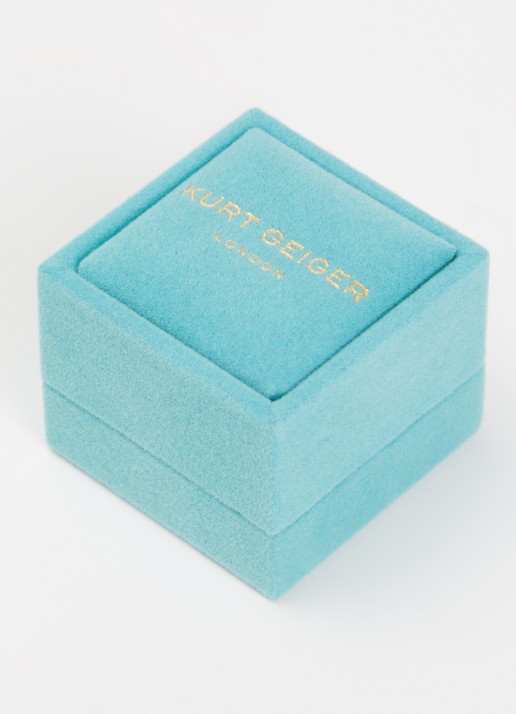 Kurt Geiger Large Sloane Cocktail ring met kristal - detail 2 goud