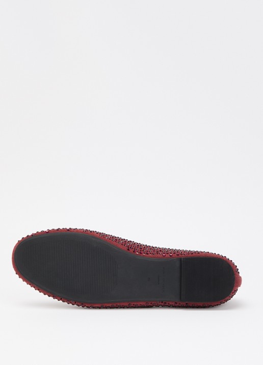 Kurt Geiger Mayfair ballerina met strass - detail 4 bordeauxrood