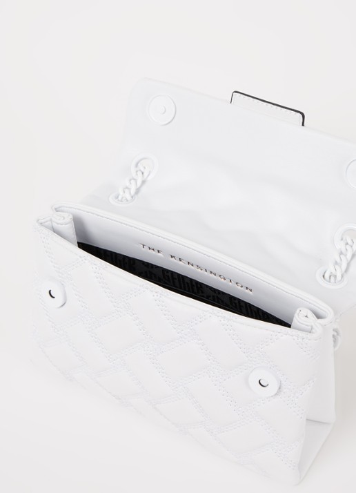 Kurt Geiger Mini Kensington crossbodytas van leer - detail wit