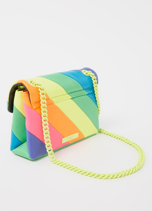 Kurt Geiger Mini Kensington crossbodytas van leer - achterkant 3 multicolor