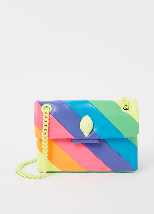 Kurt Geiger Mini Kensington crossbodytas van leer - voorkant 4 multicolor