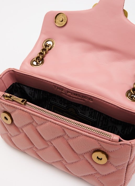 Kurt Geiger Mini Pimlico schoudertas van leer met afneembare schouderriem - detail 3 oudroze
