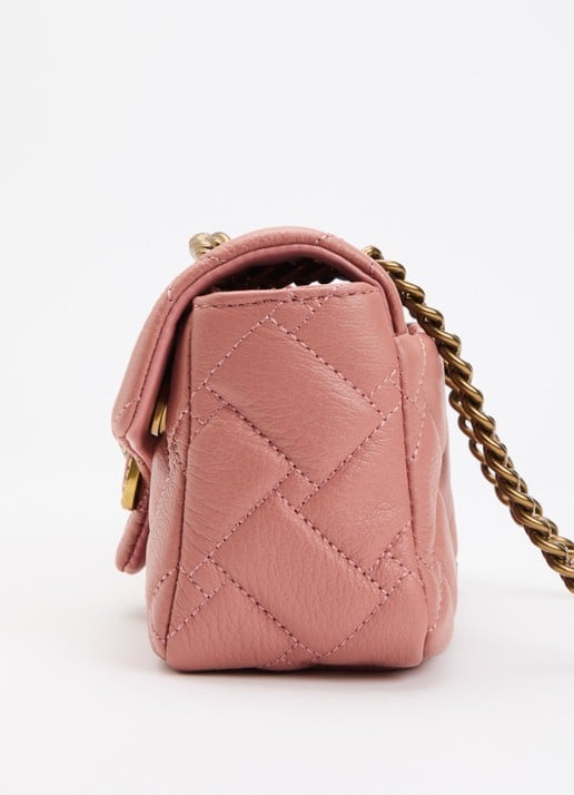 Kurt Geiger Mini Pimlico schoudertas van leer met afneembare schouderriem - detail 4 oudroze