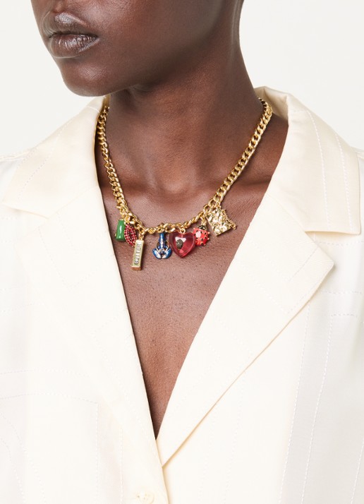 Kurt Geiger Novelty ketting met hanger - voorkant 2 goud