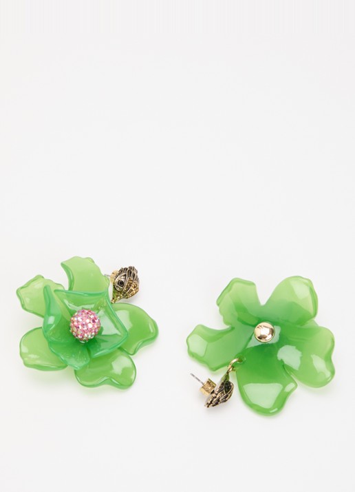 Kurt Geiger Oorstekers met hanger - detail 2 groen
