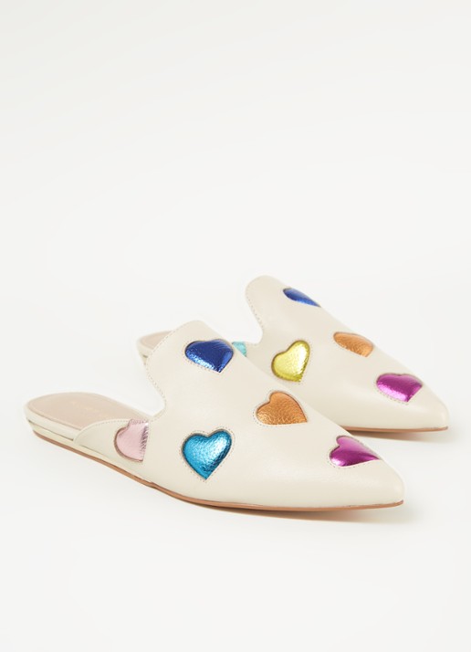 Kurt Geiger Otter Love muiltje van leer - detail 2 beige