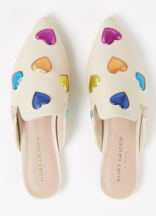 Kurt Geiger Otter Love muiltje van leer - detail 4 beige