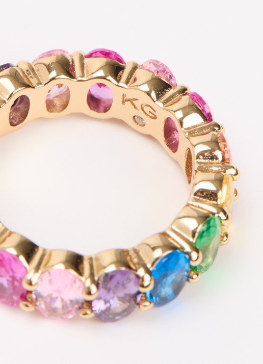 Kurt Geiger Oval Mix ring met kristal - detail multicolor