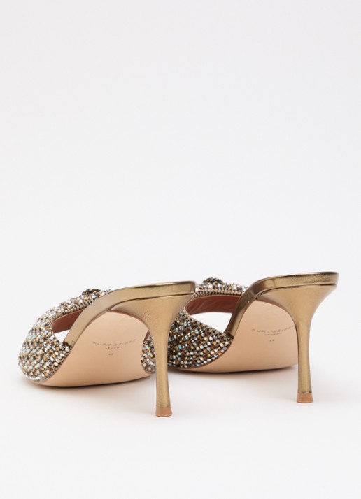 Kurt Geiger Oxford muiltje met strass - achterkant beige