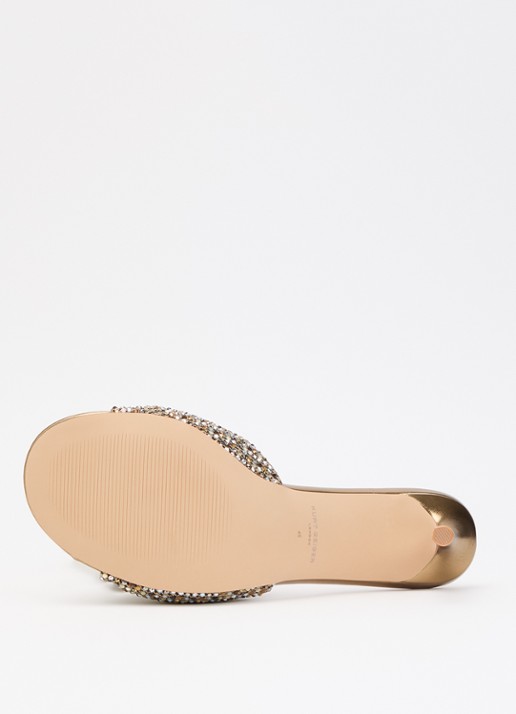 Kurt Geiger Oxford muiltje met strass - detail 4 beige