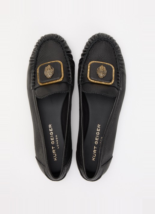 Kurt Geiger Pimlico loafer van leer - detail 3 zwart