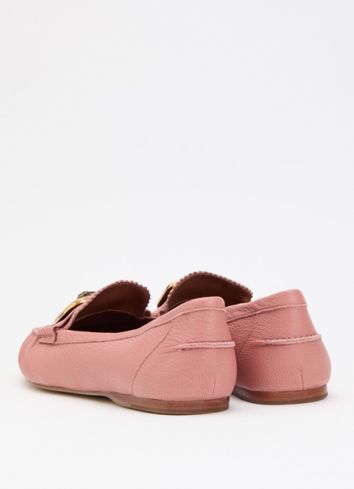 Kurt Geiger Pimlico loafer van leer - achterkant 5 oudroze