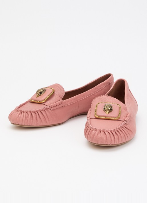 Kurt Geiger Pimlico loafer van leer - detail 2 oudroze