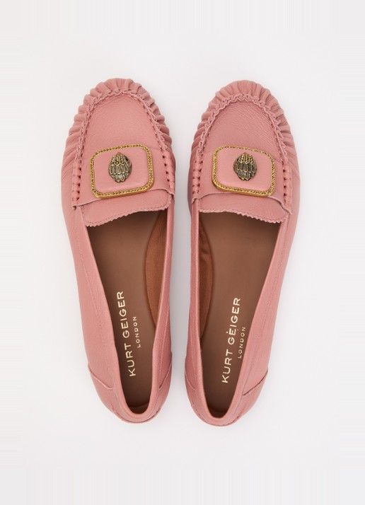Kurt Geiger Pimlico loafer van leer - detail 3 oudroze