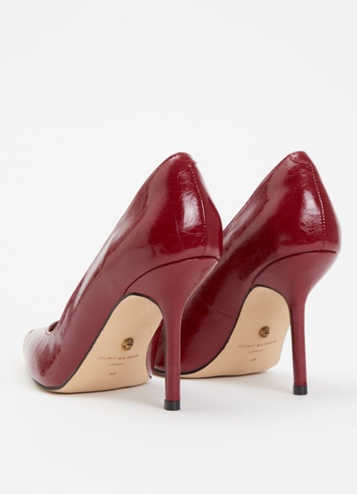 Kurt Geiger Regent Point pump van leer - achterkant 2 bordeauxrood