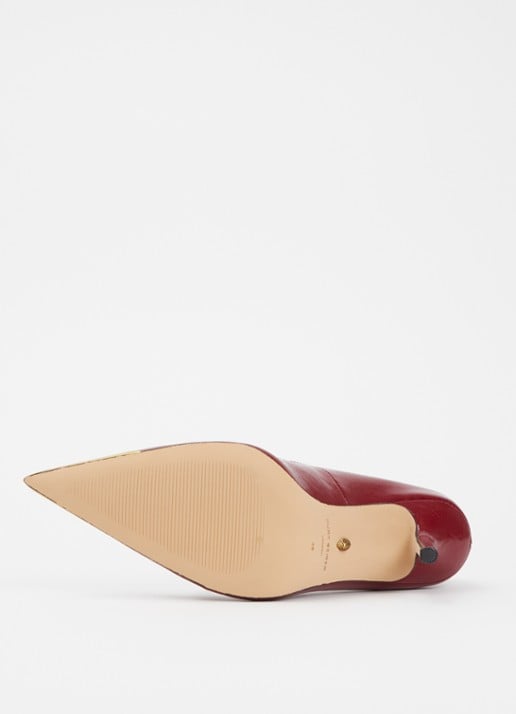 Kurt Geiger Regent Point pump van leer - detail 5 bordeauxrood
