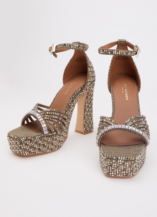 Kurt Geiger Sandalette met strass - detail 3 beige