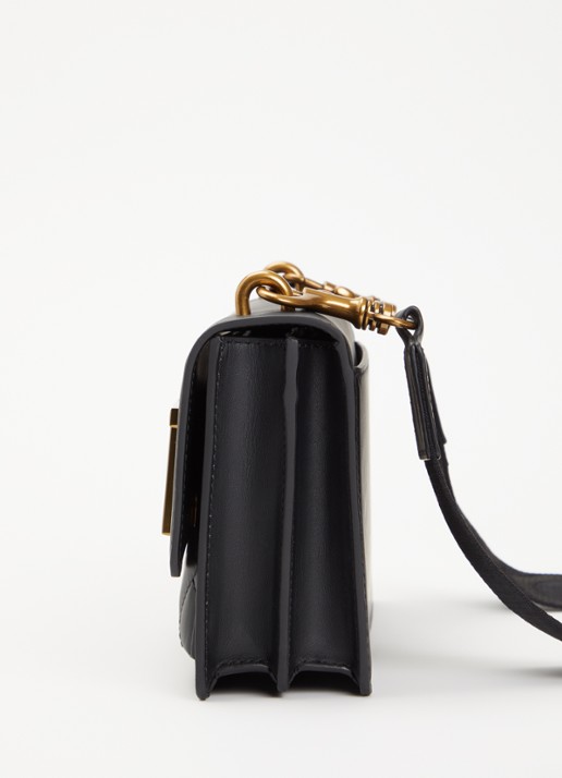 Kurt Geiger Shoreditch East West schoudertas van leer met afneembare schouderriem - detail 4 zwart