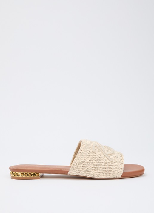 Kurt Geiger Slipper met logo en strass