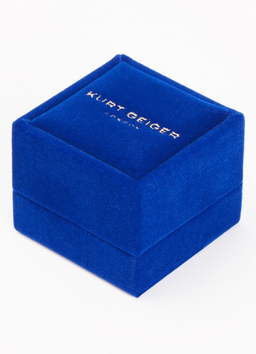 Kurt Geiger Sloane Link ring met kristal - detail 2 goud