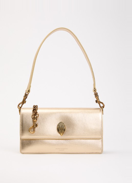 Kurt Geiger Sloane schoudertas van leer met metallic finish