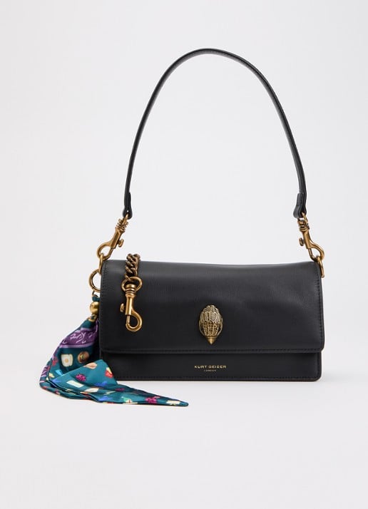 Kurt Geiger Sloane schoudertas van leer met tasbedel