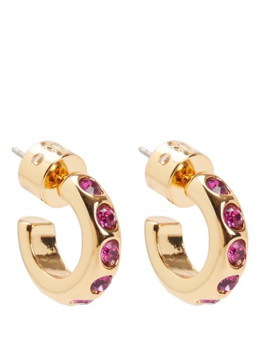 Kurt Geiger Small Crystal Huggie oorstekers met kristal