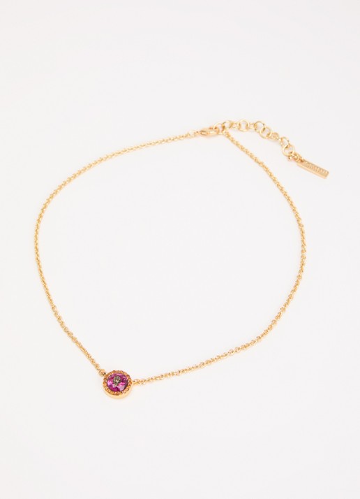 Kurt Geiger Small Sloane ketting met kristal - detail goud