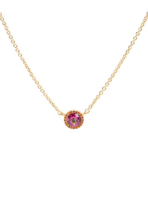 Kurt Geiger Small Sloane ketting met kristal - voorkant 3 goud