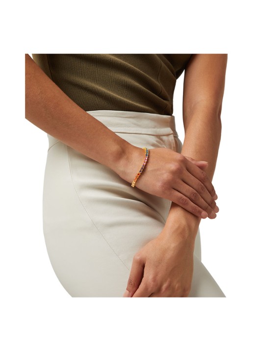 Kurt Geiger Tennis armband met kristal - voorkant 2 goud